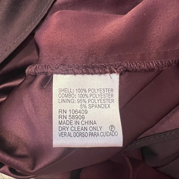 NEW Antonio Melani Burgundy Flow Sheer Layered Multicolor Top Women's Size 2 - Picture 9 of 9